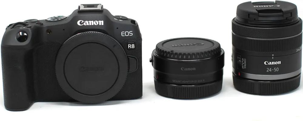 Комплект Canon EOS R8 kit 24-50 IS STM + адаптер крепления EF-EOS R