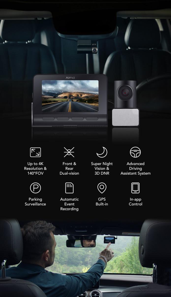 видеорегистратор Xiaomi 70mai A800 4K Dash Cam характеристики